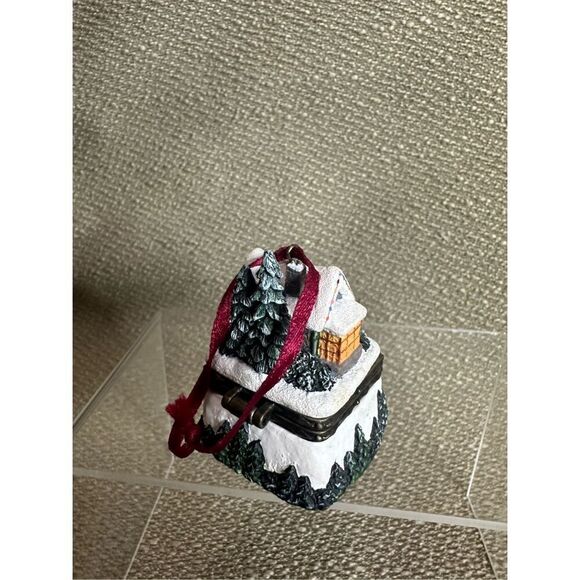 Vtg 90s Thomas Kinkade Ornament Ceramic Box Stonehearth Christmas Mini 1.5” - Picture 5 of 11